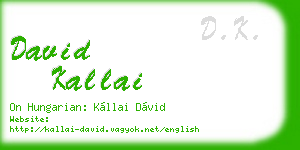 david kallai business card